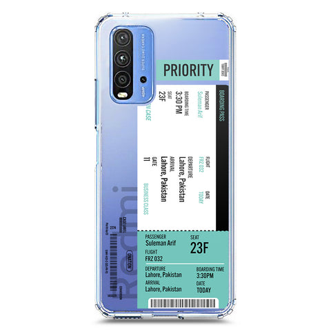 Xiaomi Poco M3 Cover - Personalised Boarding Pass Ticket Series - Clear Phone Case - Soft Silicon Borders