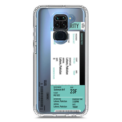 Xiaomi Redmi 10X 4G Cover - Personalised Boarding Pass Ticket Series - Clear Phone Case - Soft Silicon Borders