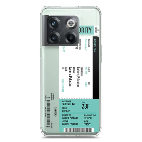 OnePlus Ace Pro Cover - Personalised Boarding Pass Ticket Series - Clear Phone Case - Soft Silicon Borders