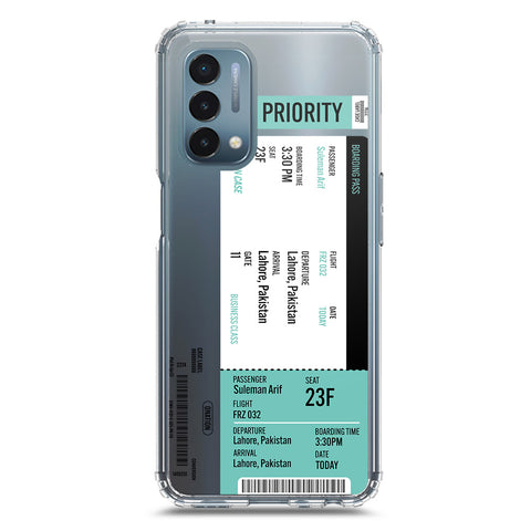 OnePlus Nord N200 5G Cover - Personalised Boarding Pass Ticket Series - Clear Phone Case - Soft Silicon Borders