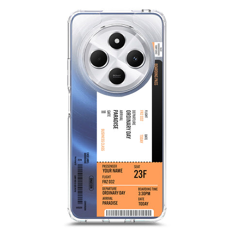 Xiaomi Poco C75 Cover - Personalised Boarding Pass Ticket Series - Clear Phone Case - Soft Silicon Borders
