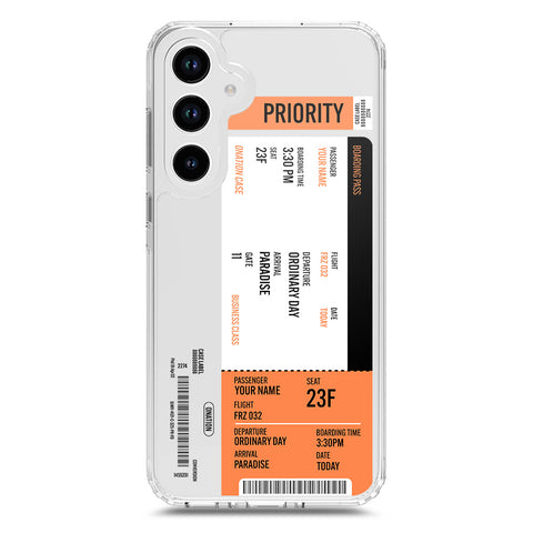 Samsung Galaxy A33 5G Cover - Personalised Boarding Pass Ticket Series - Clear Phone Case - Soft Silicon Borders