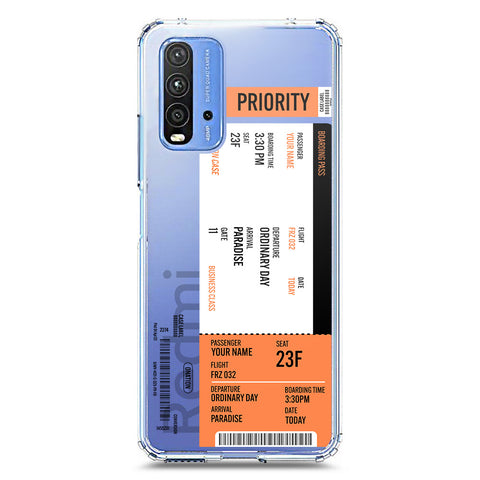 Xiaomi Poco M3 Cover - Personalised Boarding Pass Ticket Series - Clear Phone Case - Soft Silicon Borders