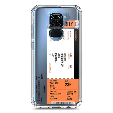 Xiaomi Redmi 10X 4G Cover - Personalised Boarding Pass Ticket Series - Clear Phone Case - Soft Silicon Borders