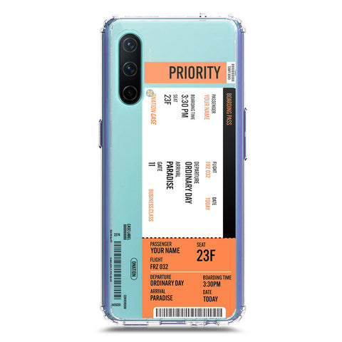OnePlus Nord CE 5G Cover - Personalised Boarding Pass Ticket Series - Clear Phone Case - Soft Silicon Borders