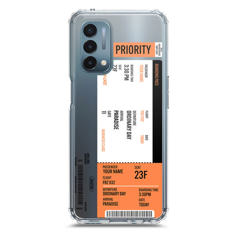OnePlus Nord N200 5G Cover - Personalised Boarding Pass Ticket Series - Clear Phone Case - Soft Silicon Borders