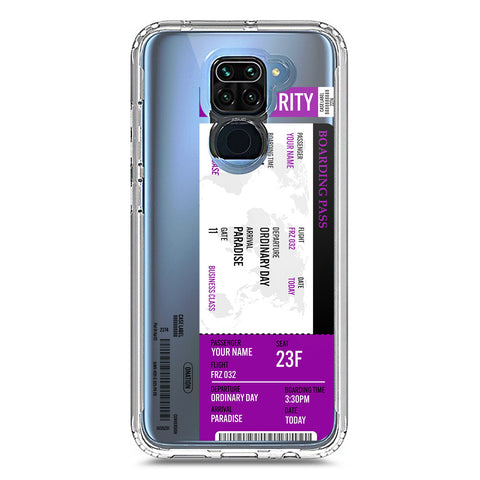 Xiaomi Redmi 10X 4G Cover - Personalised Boarding Pass Ticket Series - Clear Phone Case - Soft Silicon Borders