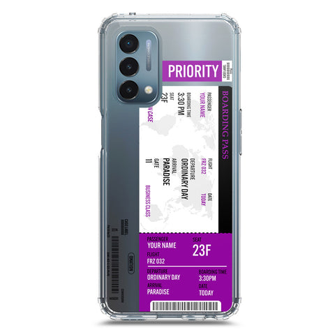 OnePlus Nord N200 5G Cover - Personalised Boarding Pass Ticket Series - Clear Phone Case - Soft Silicon Borders