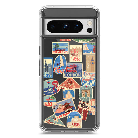 Google Pixel 8 Pro Cover - Personalised Boarding Pass Ticket Series - Clear Phone Case - Soft Silicon Borders