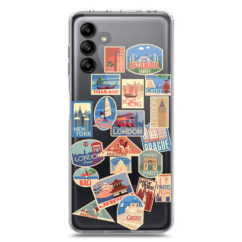 Samsung Galaxy A04s Cover - Personalised Boarding Pass Ticket Series - Clear Phone Case - Soft Silicon Borders