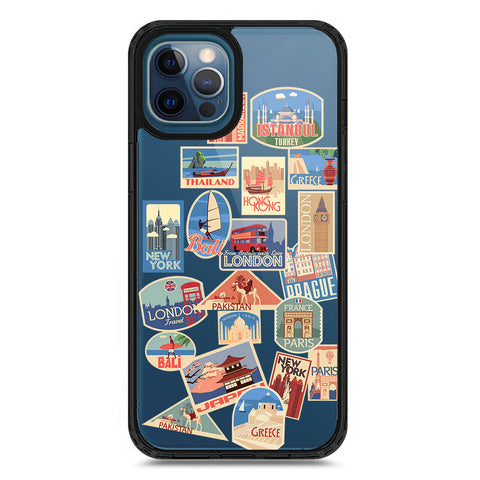 iPhone 12 Pro Max - Black - Cover - Personalised Boarding Pass Ticket Series - Clear Phone Case - Soft Silicon Borders