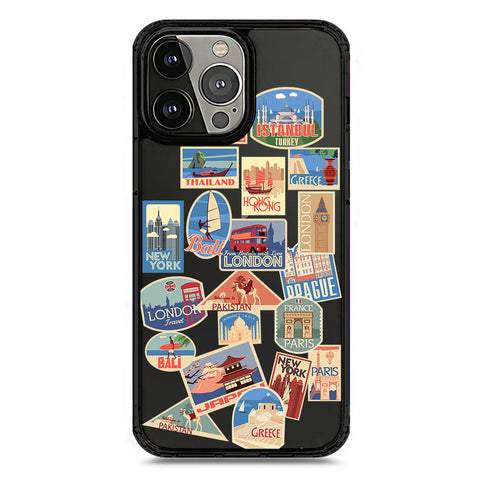 iPhone 13 Pro Max - Black - Cover - Personalised Boarding Pass Ticket Series - Clear Phone Case - Soft Silicon Borders