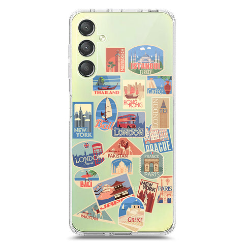 Samsung Galaxy A24 4G Cover - Personalised Boarding Pass Ticket Series - Clear Phone Case - Soft Silicon Borders