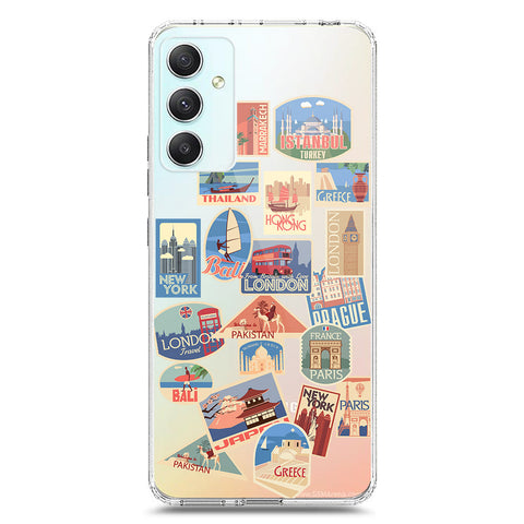 Samsung Galaxy A34 5G Cover - Personalised Boarding Pass Ticket Series - Clear Phone Case - Soft Silicon Borders