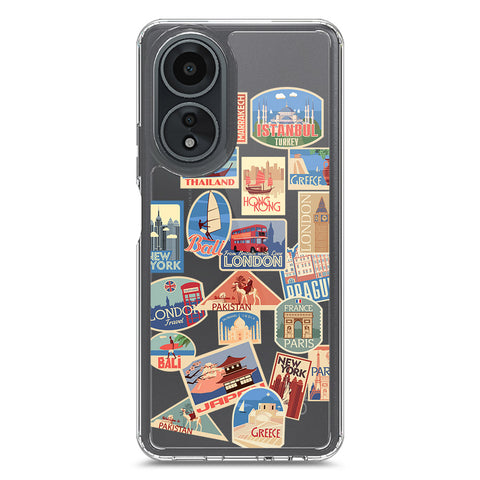 Oppo A58 4G Cover - Personalised Boarding Pass Ticket Series - Clear Phone Case - Soft Silicon Borders