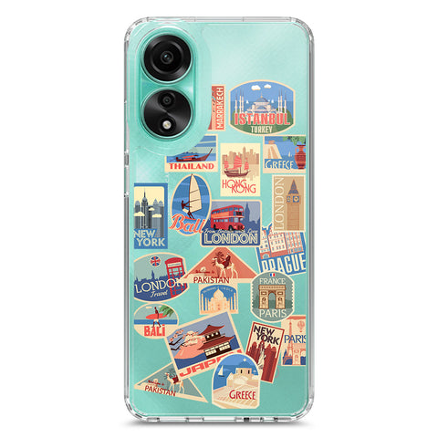 Oppo A78 4G Cover - Personalised Boarding Pass Ticket Series - Clear Phone Case - Soft Silicon Borders