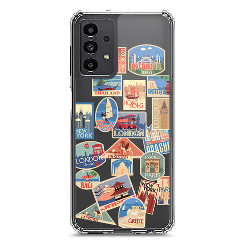 Samsung Galaxy A13 Cover - Personalised Boarding Pass Ticket Series - Clear Phone Case - Soft Silicon Borders