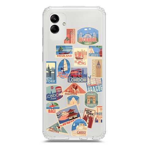 Samsung Galaxy A05 Cover - Personalised Boarding Pass Ticket Series - Clear Phone Case - Soft Silicon Borders