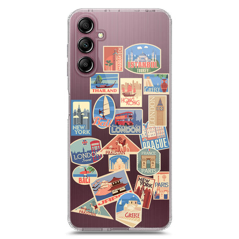 Samsung Galaxy A15 4G Cover - Personalised Boarding Pass Ticket Series - Clear Phone Case - Soft Silicon Borders