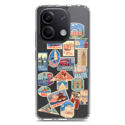 Xiaomi Redmi Note 13 Cover - Personalised Boarding Pass Ticket Series - Clear Phone Case - Soft Silicon Borders