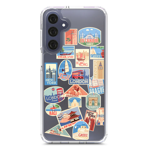 Samsung Galaxy A16 Cover - Personalised Boarding Pass Ticket Series - Clear Phone Case - Soft Silicon Borders
