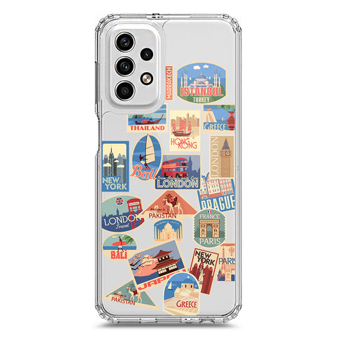 Samsung Galaxy A23 5G Cover - Personalised Boarding Pass Ticket Series - Clear Phone Case - Soft Silicon Borders