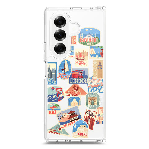 Samsung Galaxy Z Fold 7 Cover - Personalised Boarding Pass Ticket Series - Clear Phone Case - Soft Silicon Borders
