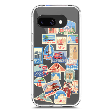 Google Pixel 9a Cover - Personalised Boarding Pass Ticket Series - Clear Phone Case - Soft Silicon Borders
