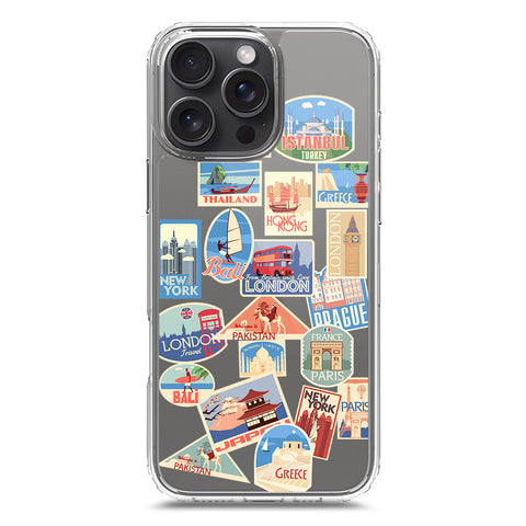 iPhone 16 Pro Max Cover - Personalised Boarding Pass Ticket Series - Clear Phone Case - Soft Silicon Borders