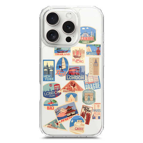 iPhone 16 Pro Cover - Personalised Boarding Pass Ticket Series - Clear Phone Case - Soft Silicon Borders