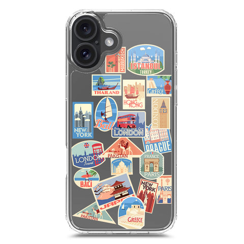iPhone 16 Plus Cover - Personalised Boarding Pass Ticket Series - Clear Phone Case - Soft Silicon Borders