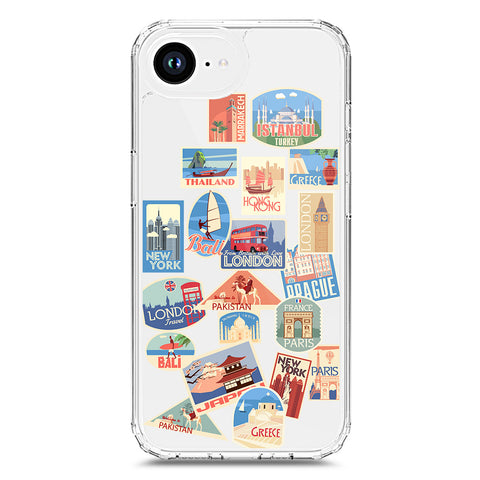 iPhone 16e Cover - Personalised Boarding Pass Ticket Series - Clear Phone Case - Soft Silicon Borders