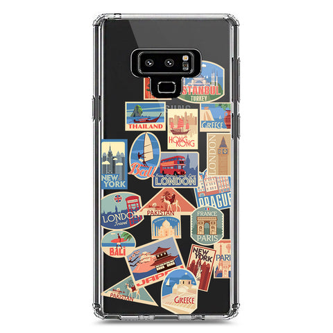 Samsung Galaxy Note 9 Cover - Personalised Boarding Pass Ticket Series - Clear Phone Case - Soft Silicon Borders