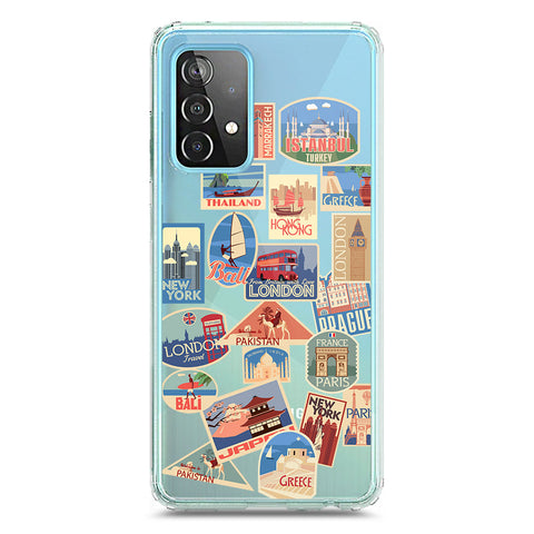 Samsung Galaxy A52 Cover - Personalised Boarding Pass Ticket Series - Clear Phone Case - Soft Silicon Borders
