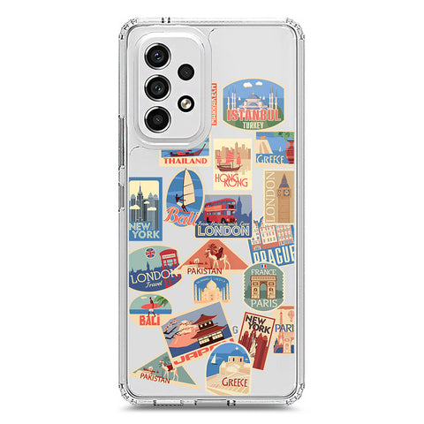 Samsung Galaxy A53 5G Cover - Personalised Boarding Pass Ticket Series - Clear Phone Case - Soft Silicon Borders
