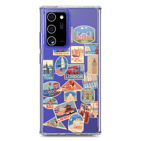 Samsung Galaxy Note 20 Ultra Cover - Personalised Boarding Pass Ticket Series - Clear Phone Case - Soft Silicon Borders