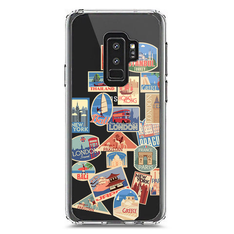 Samsung Galaxy S9 Plus Cover - Personalised Boarding Pass Ticket Series - Clear Phone Case - Soft Silicon Borders