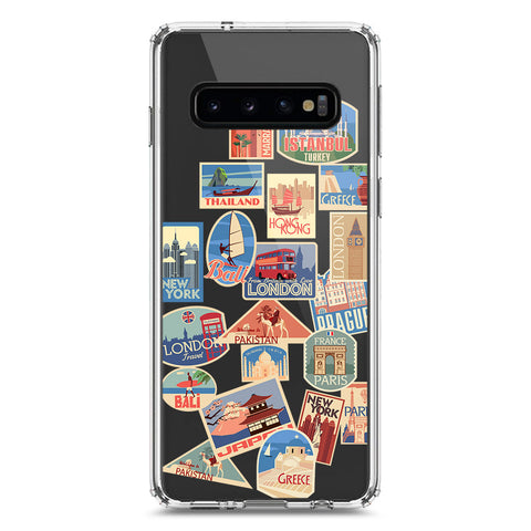 Samsung Galaxy S10 Cover - Personalised Boarding Pass Ticket Series - Clear Phone Case - Soft Silicon Borders