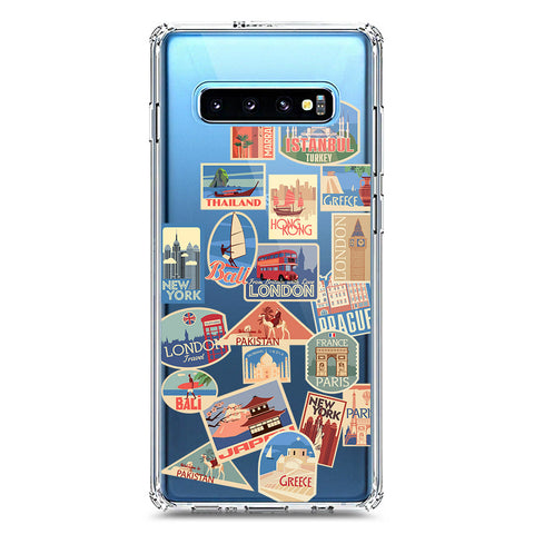 Samsung Galaxy S10 Plus Cover - Personalised Boarding Pass Ticket Series - Clear Phone Case - Soft Silicon Borders