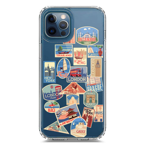 iPhone 12 Pro Max Cover - Personalised Boarding Pass Ticket Series - Clear Phone Case - Soft Silicon Borders
