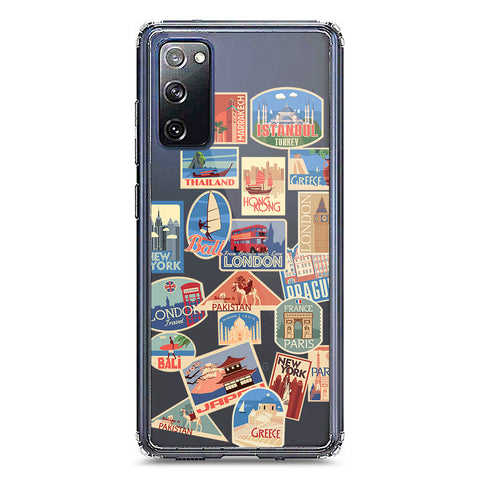 Samsung Galaxy S20 FE Cover - Personalised Boarding Pass Ticket Series - Clear Phone Case - Soft Silicon Borders