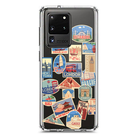 Samsung Galaxy S20 Ultra Cover - Personalised Boarding Pass Ticket Series - Clear Phone Case - Soft Silicon Borders