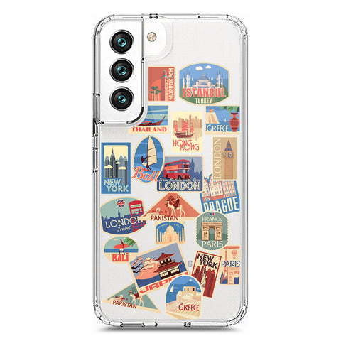 Samsung Galaxy S22 5G Cover - Personalised Boarding Pass Ticket Series - Clear Phone Case - Soft Silicon Borders