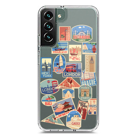 Samsung Galaxy S22 Plus 5G Cover - Personalised Boarding Pass Ticket Series - Clear Phone Case - Soft Silicon Borders