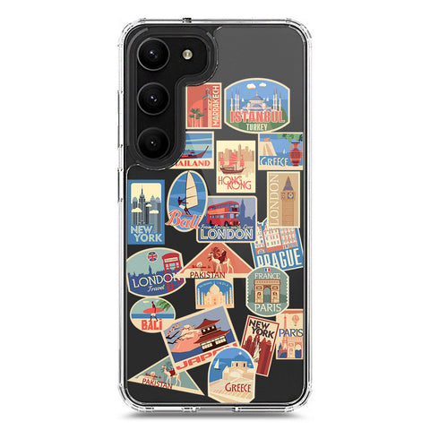 Samsung Galaxy S23 5G Cover - Personalised Boarding Pass Ticket Series - Clear Phone Case - Soft Silicon Borders