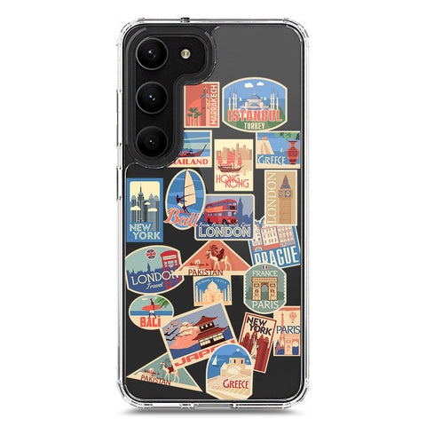 Samsung Galaxy S23 Plus 5G Cover - Personalised Boarding Pass Ticket Series - Clear Phone Case - Soft Silicon Borders