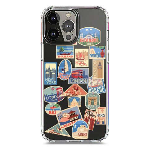iPhone 13 Pro Max Cover - Personalised Boarding Pass Ticket Series - Clear Phone Case - Soft Silicon Borders