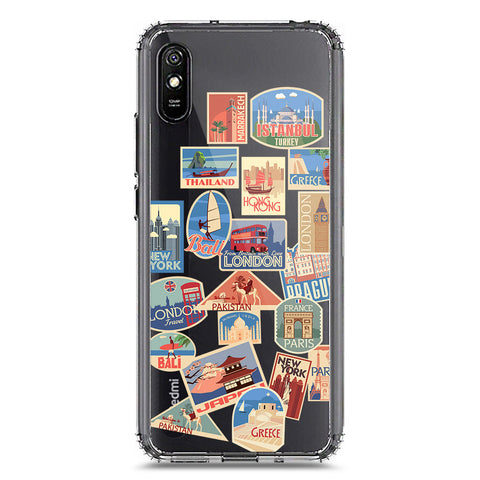 Xiaomi Redmi 9i Cover - Personalised Boarding Pass Ticket Series - Clear Phone Case - Soft Silicon Borders