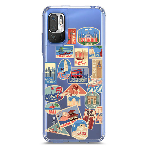 Xiaomi Redmi Note 10T 5G Cover - Personalised Boarding Pass Ticket Series - Clear Phone Case - Soft Silicon Borders