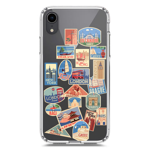 iPhone XR Cover - Personalised Boarding Pass Ticket Series - Clear Phone Case - Soft Silicon Borders